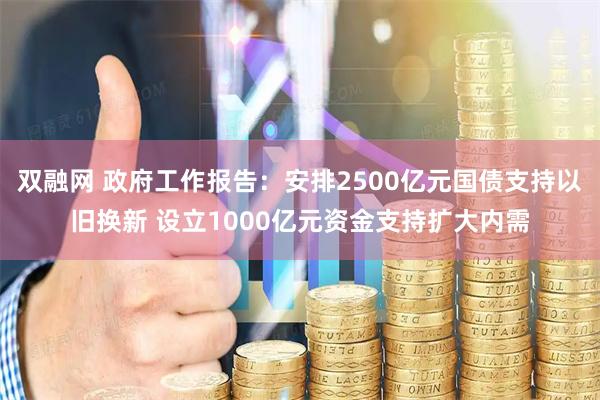 双融网 政府工作报告：安排2500亿元国债支持以旧换新 设立1000亿元资金支持扩大内需