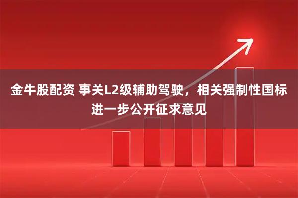 金牛股配资 事关L2级辅助驾驶，相关强制性国标进一步公开征求意见