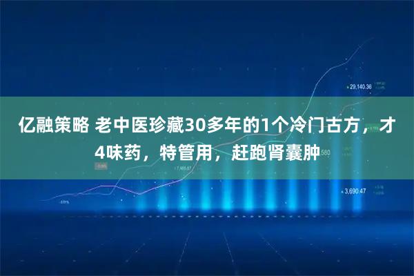 亿融策略 老中医珍藏30多年的1个冷门古方，才4味药，特管用，赶跑肾囊肿